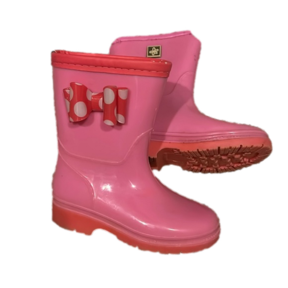 💥2/$10 Matilda Jane Toddler rain boots sz 7 DAMAGED